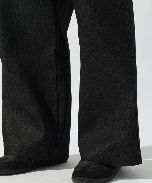 niko and...(ニコアンド)の「リジットワイドデニムパンツ(デニムパンツ・メンズ・ブラック/インディゴブルー・LARGE/MEDIUM)」の8枚目の写真