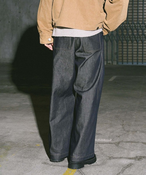 niko and...(ニコアンド)の「リジットワイドデニムパンツ(デニムパンツ・メンズ・ブラック/インディゴブルー・LARGE/MEDIUM)」の20枚目の写真