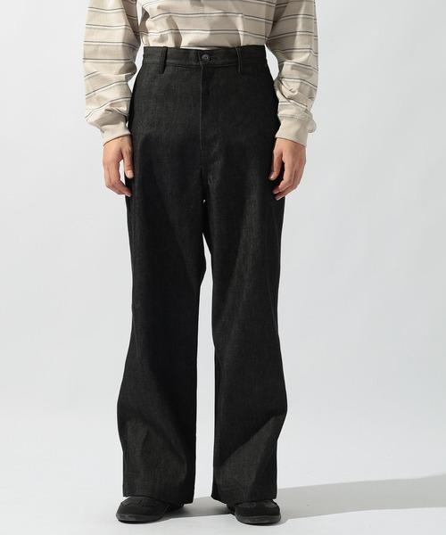 niko and...(ニコアンド)の「リジットワイドデニムパンツ(デニムパンツ・メンズ・ブラック/インディゴブルー・LARGE/MEDIUM)」の3枚目の写真