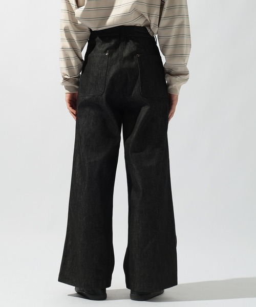 niko and...(ニコアンド)の「リジットワイドデニムパンツ(デニムパンツ・メンズ・ブラック/インディゴブルー・LARGE/MEDIUM)」の5枚目の写真