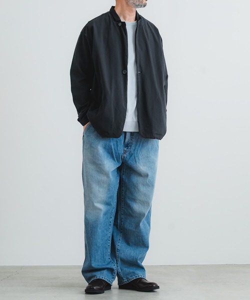 quadro(クオドロ)の「スーパーインレイ布帛切替テーラードジャケット(Tシャツ/カットソー・メンズ・スミクロ/モカ・LARGE/MEDIUM)」の15枚目の写真