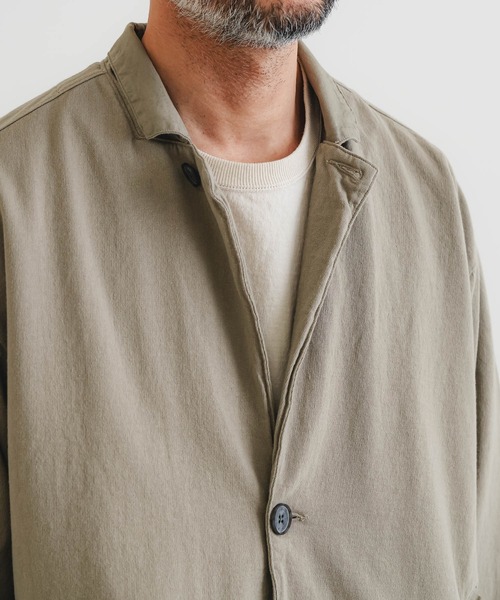 quadro(クオドロ)の「スーパーインレイ布帛切替テーラードジャケット(Tシャツ/カットソー・メンズ・スミクロ/モカ・LARGE/MEDIUM)」の18枚目の写真