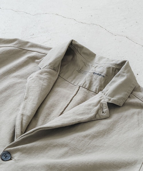 quadro(クオドロ)の「スーパーインレイ布帛切替テーラードジャケット(Tシャツ/カットソー・メンズ・スミクロ/モカ・LARGE/MEDIUM)」の6枚目の写真