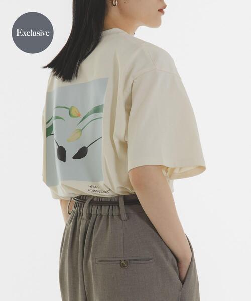 KBF(ケイビーエフ)の「『別注』Lee Izumida×KBF プリントTEE(Tシャツ/カットソー・レディース・アイボリー/ピンク/ネイビー・ONE)」の2枚目の写真