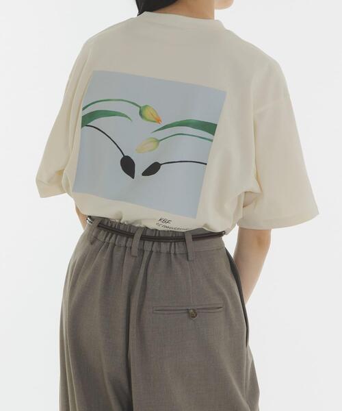 KBF(ケイビーエフ)の「『別注』Lee Izumida×KBF プリントTEE(Tシャツ/カットソー・レディース・アイボリー/ピンク/ネイビー・ONE)」の5枚目の写真