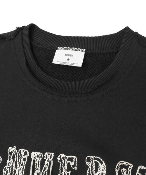 CONVERSE TOKYO(コンバーストウキョウ)の「DAMAGED EMBROIDED LOGO SWEAT(スウェット・レディース・グリーン/グレー/ブラック・MEDIUM/SMALL)」の14枚目の写真