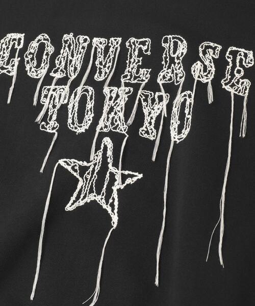 CONVERSE TOKYO(コンバーストウキョウ)の「DAMAGED EMBROIDED LOGO SWEAT(スウェット・レディース・グリーン/グレー/ブラック・MEDIUM/SMALL)」の18枚目の写真