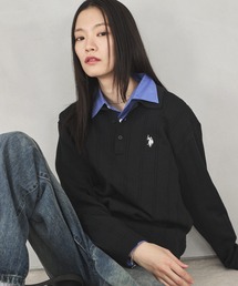 U.S. POLO ASSN.（ユーエスポロアッスン）の「U.S. POLO ASSN.針抜きポロニット（ニット/セーター）」