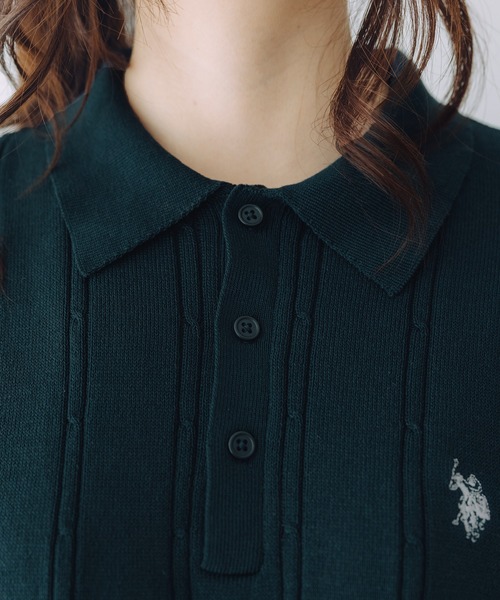 U.S. POLO ASSN.(ユーエスポロアッスン)の「U.S. POLO ASSN. 別注 針抜きポロニット(ニット/セーター・メンズ・ネイビー/グレー/ブラック/グリーン/ベージュ/ブラウン・S/M/L/XS)」の11枚目の写真