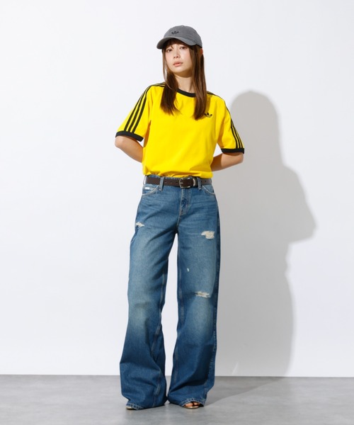 adidas(アディダス)の「【adidas originals/アディダスオリジナルス】3-STRIPES TEE / 3ストライプ 半袖Tシャツ/DB785/LIMITED(Tシャツ/カットソー・メンズ・イエロー/ブルー/ダークネイビー・XL/L/M)」の6枚目の写真