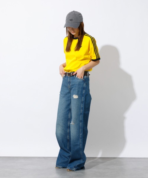 adidas(アディダス)の「【adidas originals/アディダスオリジナルス】3-STRIPES TEE / 3ストライプ 半袖Tシャツ/DB785/LIMITED(Tシャツ/カットソー・メンズ・イエロー/ブルー/ダークネイビー・XL/L/M)」の8枚目の写真