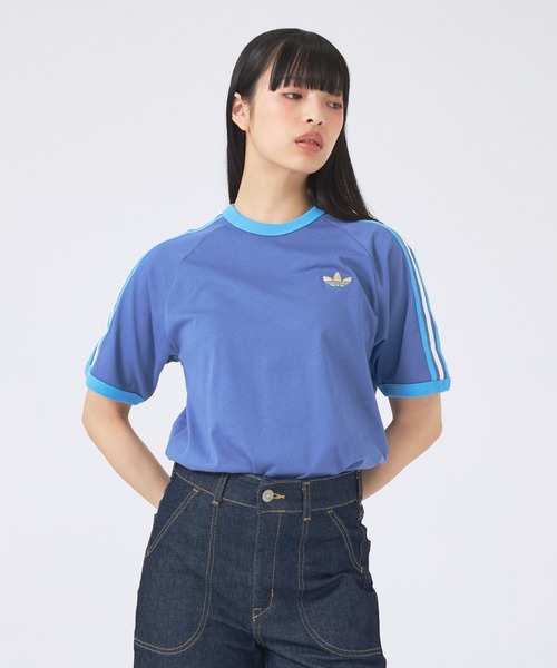 adidas(アディダス)の「【adidas originals/アディダスオリジナルス】3-STRIPES TEE / 3ストライプ 半袖Tシャツ/DB785/LIMITED(Tシャツ/カットソー・メンズ・イエロー/ブルー/ダークネイビー・XL/L/M)」の11枚目の写真