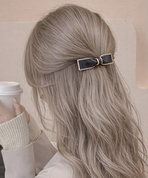 MAISON SELECT（メゾンセレクト）の「1D14-MZ クラシック スクエアリボンバレッタ（バレッタ/ヘアクリップ）」