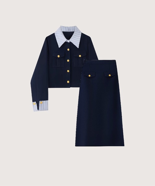 Patchwork Long Skirt Set Up（セットアップ）｜LA POMME petit