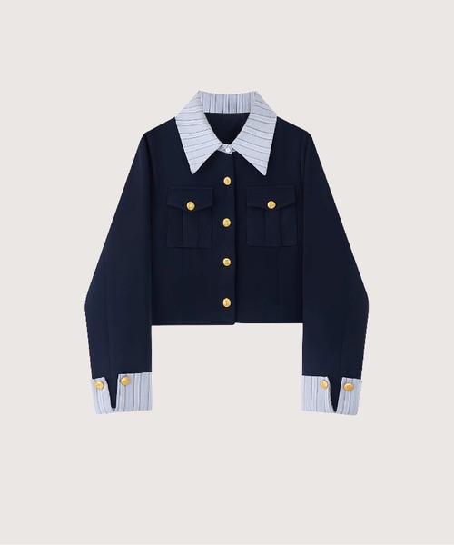 LA POMME petit(ラポミ・プチ)の「Patchwork Long Skirt Set Up(セットアップ・レディース・ネイビー/グレー/ピンク・LARGE/MEDIUM/SMALL)」の4枚目の写真