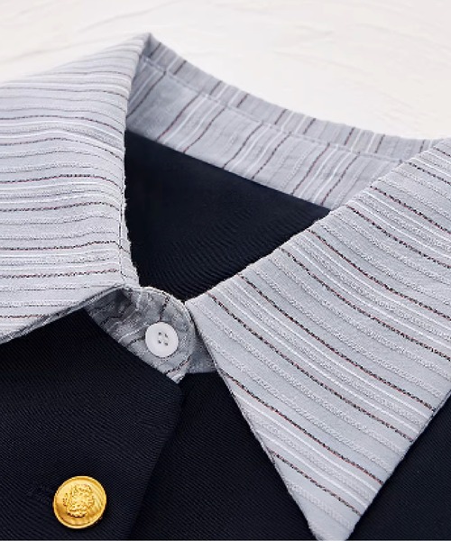 LA POMME petit(ラポミ・プチ)の「Patchwork Long Skirt Set Up(セットアップ・レディース・ネイビー/グレー/ピンク・LARGE/MEDIUM/SMALL)」の5枚目の写真
