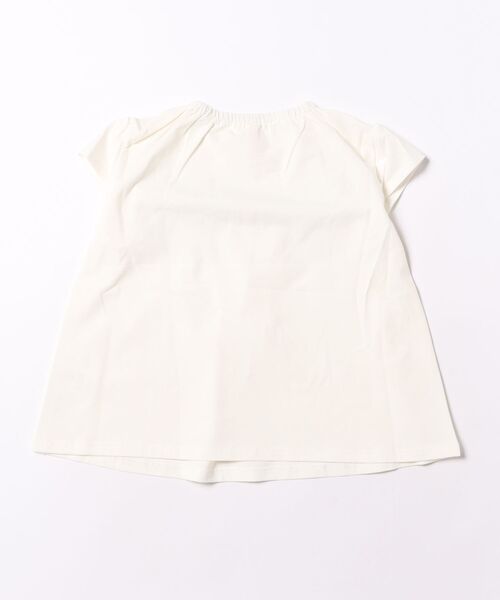 nino（ニノ）の「チェックリボンTシャツ（Tシャツ/カットソー・キッズ・ホワイト・120cm/110cm/100cm/90cm）」の2枚目の写真