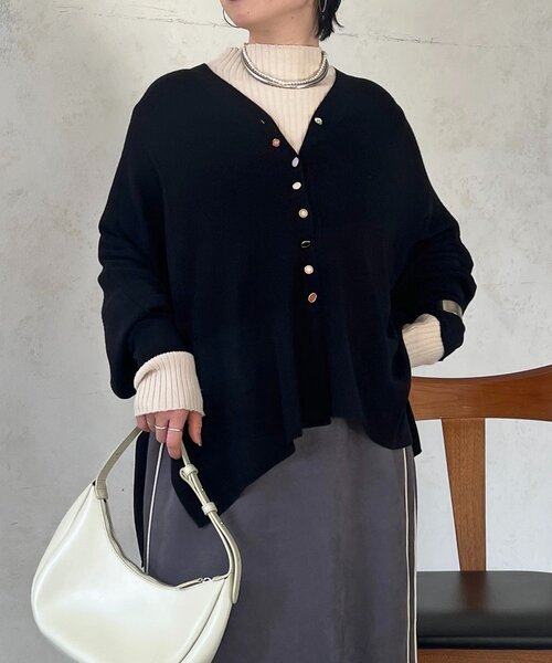 un dix cors（アンディコール）の「ジュエリーカーデ（カーディガン/ボレロ・レディース・ライトグレー/オフホワイト/ブラック/グリーン系その他2・FREE）」の3枚目の写真