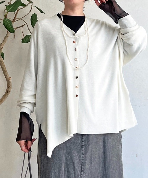 un dix cors（アンディコール）の「ジュエリーカーデ（カーディガン/ボレロ・レディース・ライトグレー/オフホワイト/ブラック/グリーン系その他2・FREE）」の14枚目の写真