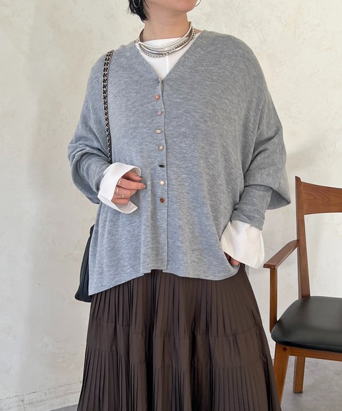 un dix cors（アンディコール）の「ジュエリーカーデ（カーディガン/ボレロ・レディース・ライトグレー/オフホワイト/ブラック/グリーン系その他2・FREE）」の7枚目の写真