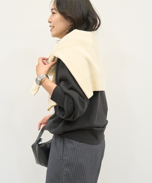 AMERICAN HOLIC(アメリカンホリック)の「News paperロゴスウェット(スウェット・レディース・チャコールグレー/杢グレー/アイボリー・FREE)」の20枚目の写真
