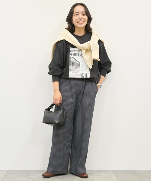 AMERICAN HOLIC(アメリカンホリック)の「News paperロゴスウェット(スウェット・レディース・チャコールグレー/杢グレー/アイボリー・FREE)」の17枚目の写真