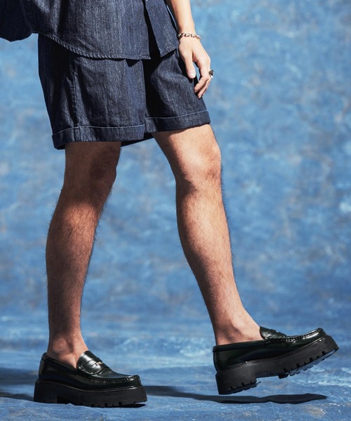 Jih Nunc(ジーヌンク)の「mp14617-7ozデニム裾ロールアップショートパンツ(JIH-R1171)(その他パンツ・メンズ・インディゴブルー/ブルーグリーン/ブルー・S/M/L)」の7枚目の写真