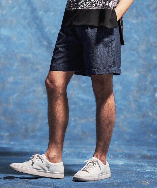 Jih Nunc(ジーヌンク)の「mp14617-7ozデニム裾ロールアップショートパンツ(JIH-R1171)(その他パンツ・メンズ・インディゴブルー/ブルーグリーン/ブルー・S/M/L)」の8枚目の写真