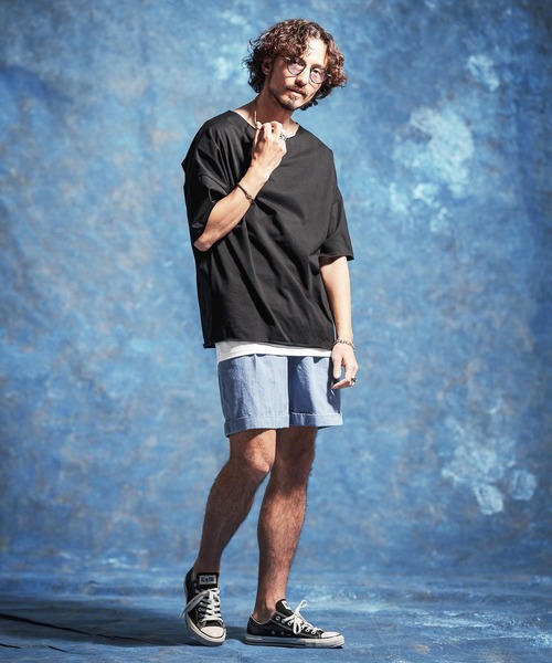 Jih Nunc(ジーヌンク)の「mp14617-7ozデニム裾ロールアップショートパンツ(JIH-R1171)(その他パンツ・メンズ・インディゴブルー/ブルーグリーン/ブルー・S/M/L)」の19枚目の写真