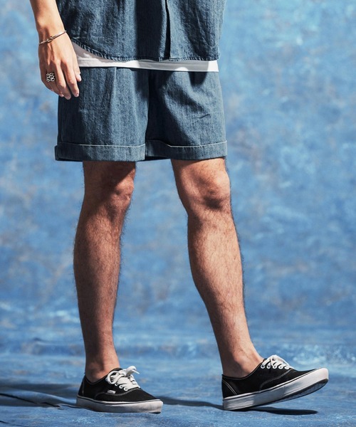 Jih Nunc(ジーヌンク)の「mp14617-7ozデニム裾ロールアップショートパンツ(JIH-R1171)(その他パンツ・メンズ・インディゴブルー/ブルーグリーン/ブルー・S/M/L)」の21枚目の写真