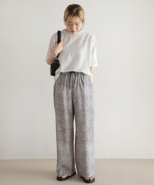 NOMBRE IMPAIR（ノンブルアンペール）の「【予約】ダイヤレース切替　レイヤードプルオーバー（Tシャツ/カットソー・レディース・ブラック/ホワイト・FREE）」の9枚目の写真