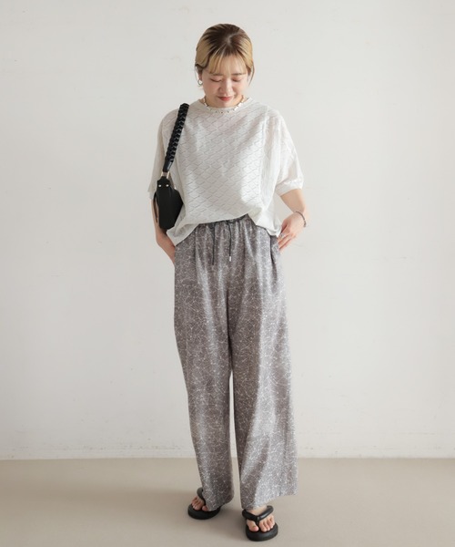 NOMBRE IMPAIR（ノンブルアンペール）の「【予約】ダイヤレース切替　レイヤードプルオーバー（Tシャツ/カットソー・レディース・ブラック/ホワイト・FREE）」の3枚目の写真