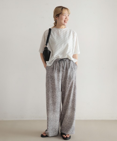 NOMBRE IMPAIR（ノンブルアンペール）の「【予約】ダイヤレース切替　レイヤードプルオーバー（Tシャツ/カットソー・レディース・ブラック/ホワイト・FREE）」の5枚目の写真