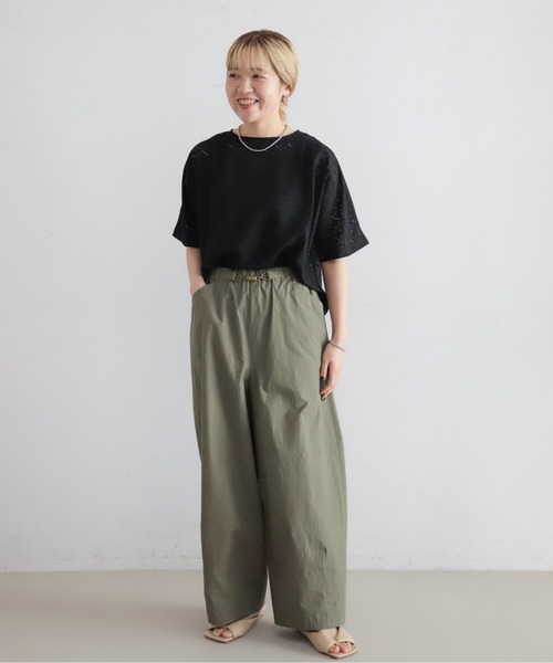 NOMBRE IMPAIR（ノンブルアンペール）の「【予約】ダイヤレース切替　レイヤードプルオーバー（Tシャツ/カットソー・レディース・ブラック/ホワイト・FREE）」の16枚目の写真