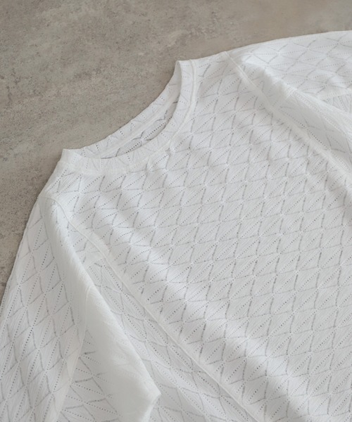 NOMBRE IMPAIR（ノンブルアンペール）の「【予約】ダイヤレース切替　レイヤードプルオーバー（Tシャツ/カットソー・レディース・ブラック/ホワイト・FREE）」の20枚目の写真