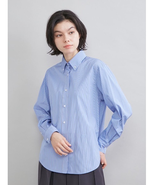 Mila Owen（ミラオーウェン）の「ＴＨＯＭＡＳ　ＭＡＳＯＮシャツ（シャツ/ブラウス・レディース・ブルー/ライトピンク・F）」の2枚目の写真