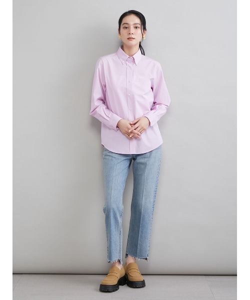 Mila Owen（ミラオーウェン）の「ＴＨＯＭＡＳ　ＭＡＳＯＮシャツ（シャツ/ブラウス・レディース・ブルー/ライトピンク・F）」の4枚目の写真