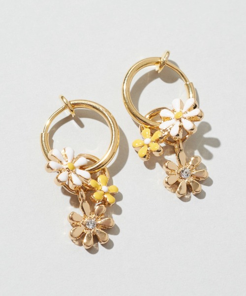 GOLDY（ゴールディ）の「カラー ブルーム イヤリング（イヤリング・レディース・シルバー系2/ゴールド系1/ゴールド系2/シルバー系1・FREE）」の16枚目の写真