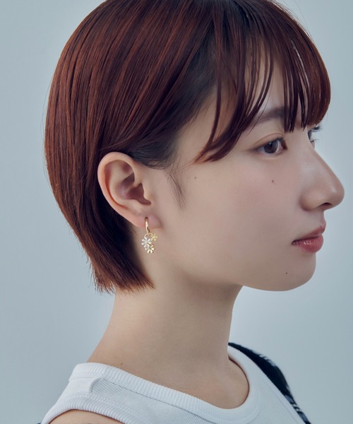 GOLDY（ゴールディ）の「カラー ブルーム イヤリング（イヤリング・レディース・シルバー系2/ゴールド系1/ゴールド系2/シルバー系1・FREE）」の8枚目の写真