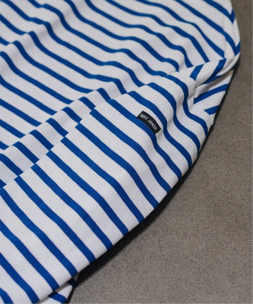 SAINT JAMES(セントジェームス)の「SAINT JAMES(セントジェームス) OUESSANT ルーズ (ボーダー)(Tシャツ/カットソー・メンズ・ホワイト/ブラック・6/5/4)」の4枚目の写真