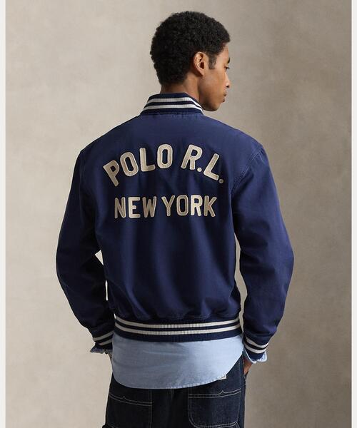 POLO RALPH LAUREN（ポロ ラルフ ローレン）の「エンブロイダリー キャンバス トラック ジャケット（スタジャン・メンズ・ネイビー系1・S/L/M）」の4枚目の写真