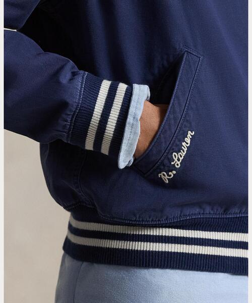 POLO RALPH LAUREN（ポロ ラルフ ローレン）の「エンブロイダリー キャンバス トラック ジャケット（スタジャン・メンズ・ネイビー系1・S/L/M）」の5枚目の写真
