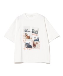 【9/17値下げ】ネコ フォトコラージュ Tシャツ