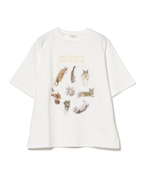 BEAMS HEART(ビームスハート)の「ネコ フォトコラージュ Tシャツ(Tシャツ/カットソー・レディース・ブラック系その他4/ホワイト系その他5/ブラック/オフホワイト・FREE)」の16枚目の写真