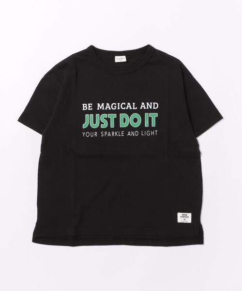 jeans-b（ジーンズベー）の「ジーンズベー JUST DO IT Tシャツ（Tシャツ/カットソー・キッズ・アイボリー/ブラック/オフホワイト・130cm/140cm/150cm/160cm）」の2枚目の写真