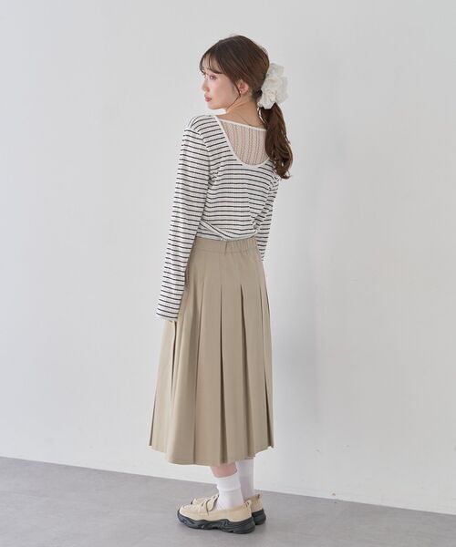 earth music&ecology(アースミュージックアンドエコロジー)の「ランダムチェーンリブバックレースプルオーバー(Tシャツ/カットソー・レディース・オフホワイト/ブラック/ライトグリーン/その他7/ライトイエロー・FREE)」の10枚目の写真