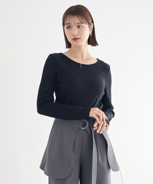 earth music&ecology(アースミュージックアンドエコロジー)の「ランダムチェーンリブバックレースプルオーバー(Tシャツ/カットソー・レディース・オフホワイト/ブラック/ライトグリーン/その他7/ライトイエロー・FREE)」の20枚目の写真