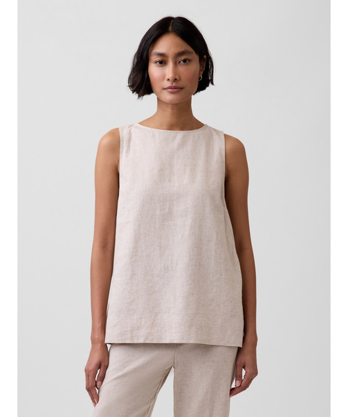 GAP(ギャップ)の「リネンブレンド シェルタンクトップ(シャツ/ブラウス・レディース・ナチュラル/ブラック/ブラウン・S/XS/XXS/L/M)」の3枚目の写真