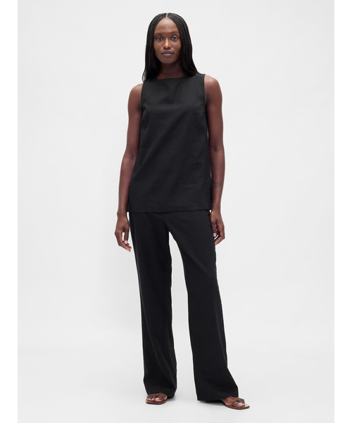 GAP(ギャップ)の「リネンブレンド シェルタンクトップ(シャツ/ブラウス・レディース・ナチュラル/ブラック/ブラウン・S/XS/XXS/L/M)」の5枚目の写真