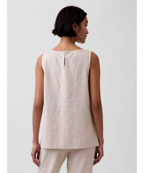 GAP(ギャップ)の「リネンブレンド シェルタンクトップ(シャツ/ブラウス・レディース・ナチュラル/ブラック/ブラウン・S/XS/XXS/L/M)」の7枚目の写真